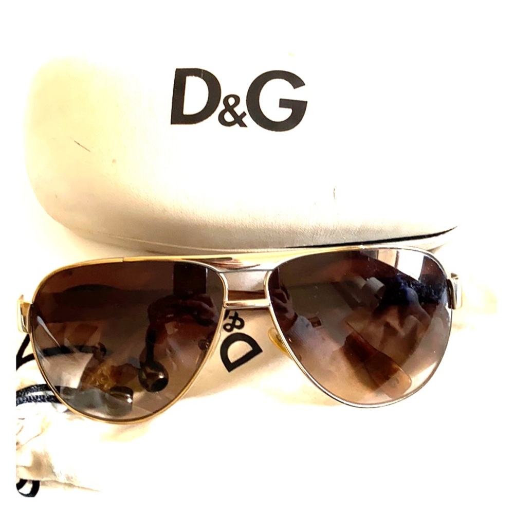 Dolce and Gabana Tortoise Aviator Sunglasses